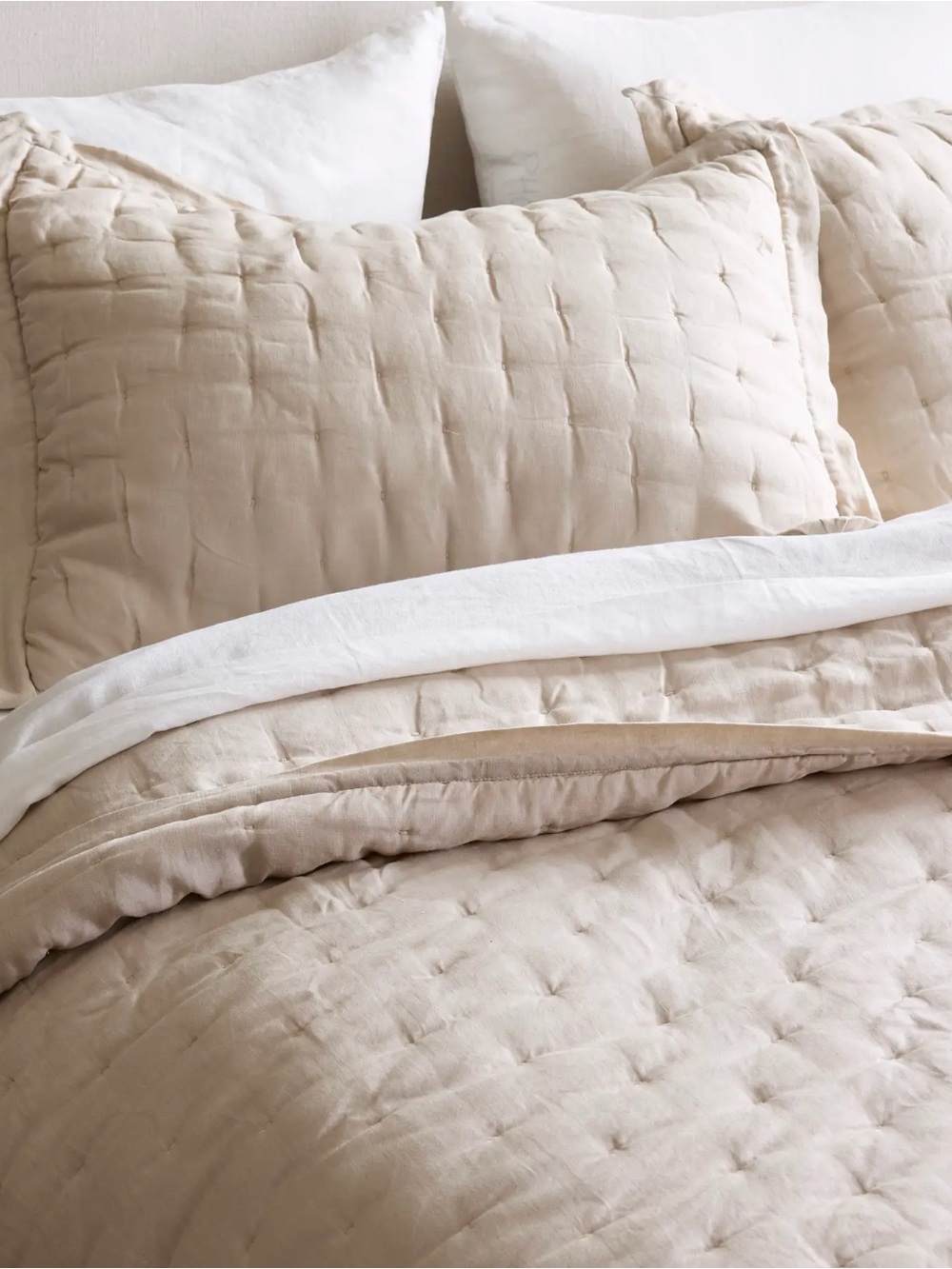 Quince Cal king/king European Linen Dream Quilt Set NWT - Picture 3 of 5